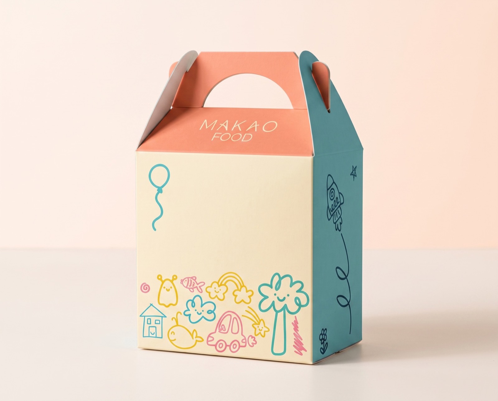 Детский бокс MAKAO Food с бирюзовой боковой стороной