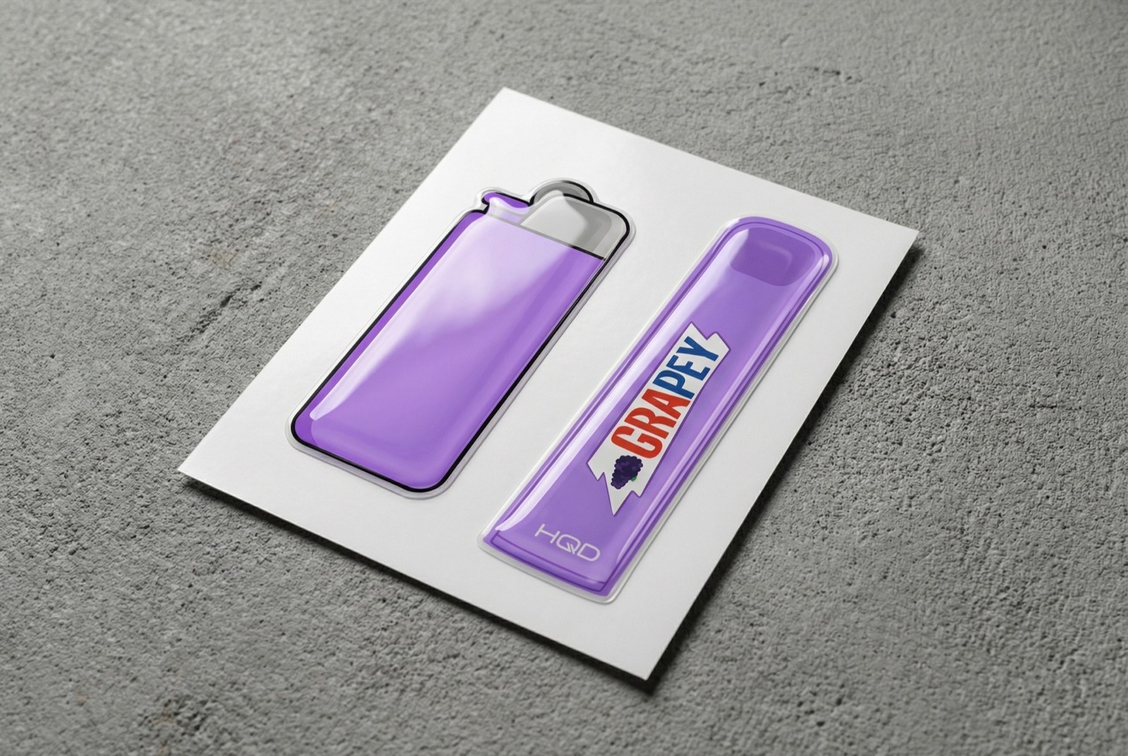 Полимерные стикеры серии Grape