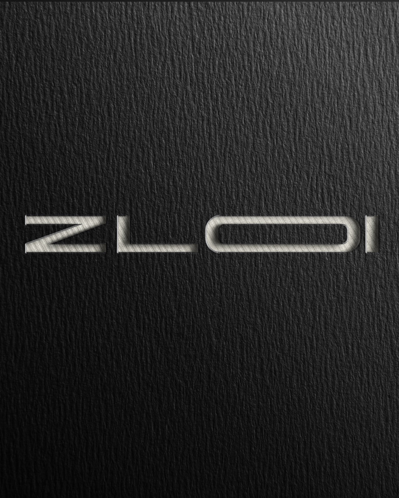 Логотип Zloi Brand на чёрной фактуре