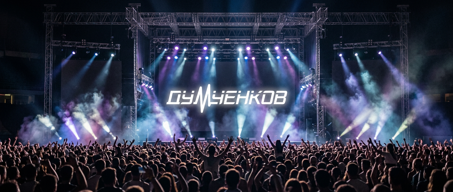Логотип Dumchenkov на концертном экране