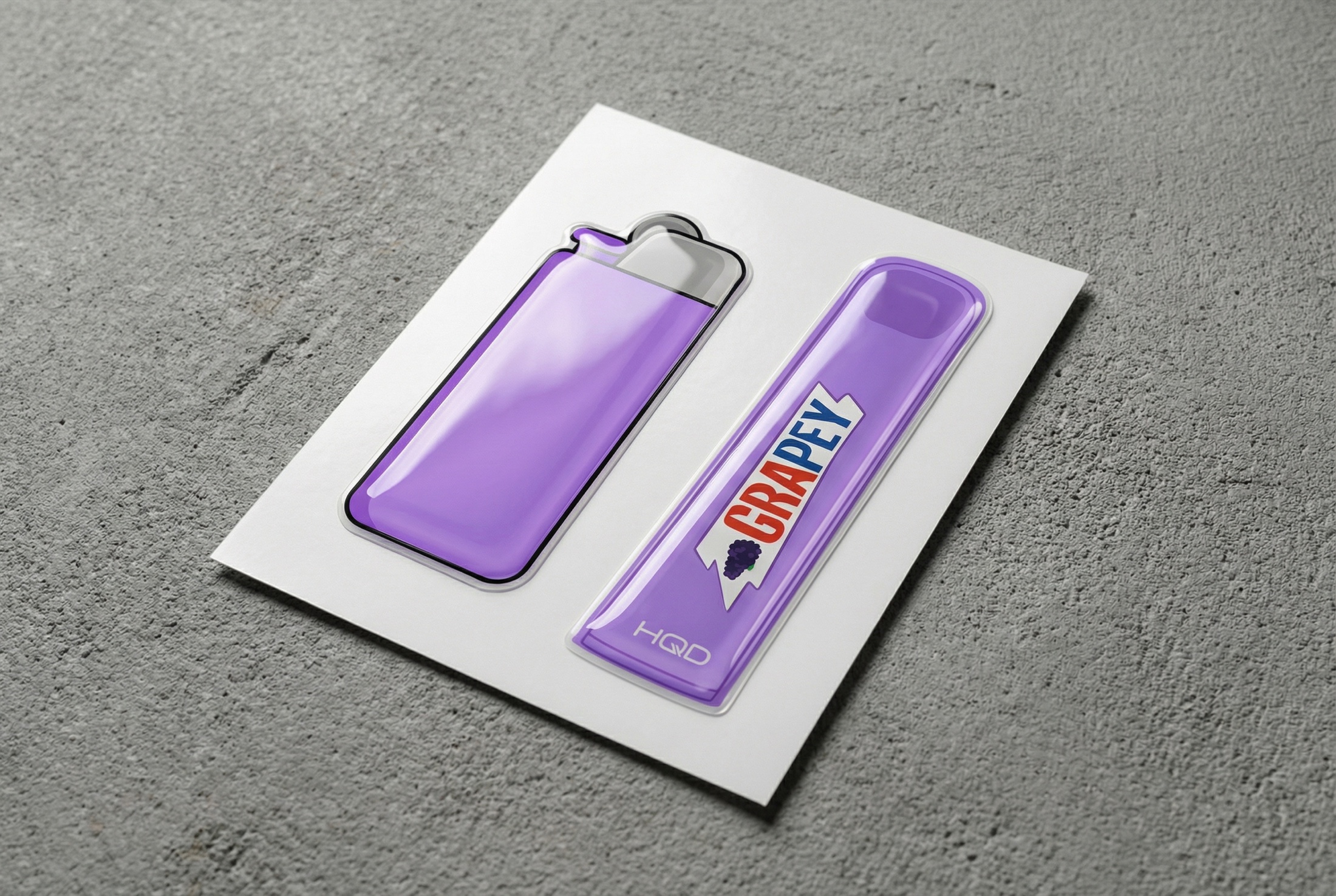 Полимерные стикеры серии Grape