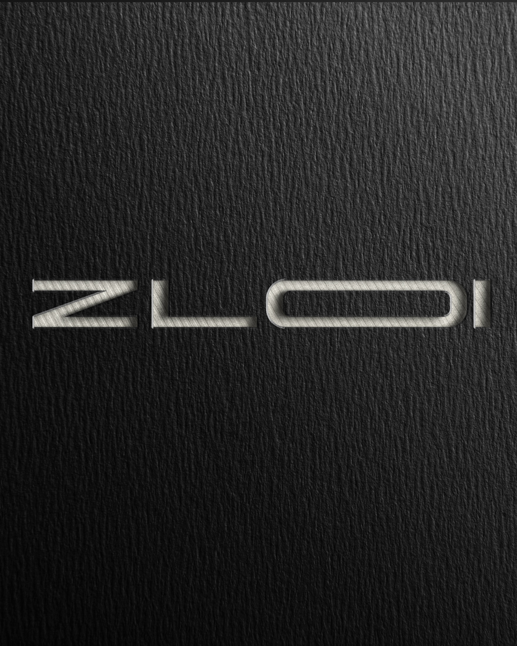 Логотип Zloi Brand на чёрной фактуре